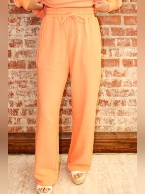 LULU MAC TERRY CLOTH PANT-ORANGE